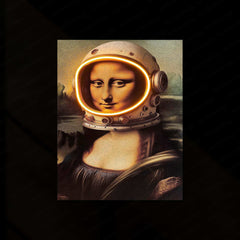 Gioconda Astronaut Neon LED Metal Frame - Futuristic Elegance Meets Outer Space