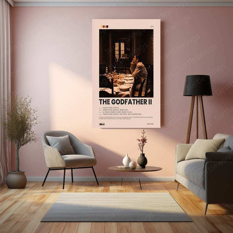 The Godfather Metal Poster | Classic Movie Wall Art | Vintage Mafia Aesthetic - TURTLEWINGS 