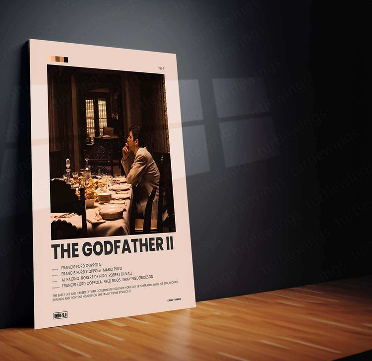 The Godfather Metal Poster | Classic Movie Wall Art | Vintage Mafia Aesthetic - TURTLEWINGS 