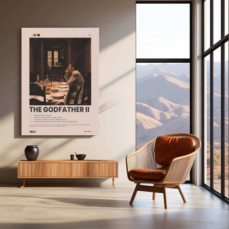 The Godfather Metal Poster | Classic Movie Wall Art | Vintage Mafia Aesthetic - TURTLEWINGS 