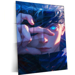 Gojo Satoru - Jujutsu Kaisen Hyper-Realistic Metal Poster | Main Portrait & Landscape | Iconic Anime Art