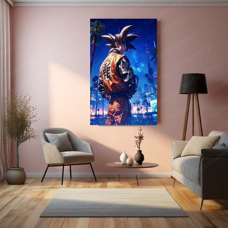 Goku GTA Theme Metal Poster - Dragon Ball Z