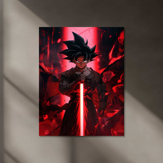 Goku Neon LED Metal Poster