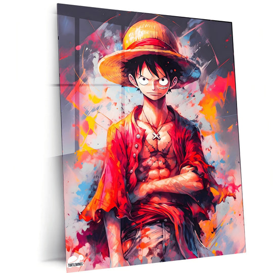 Turtlewings | Onepiece Luffy Metal Print | Anime Wall Decor | HD Quality.