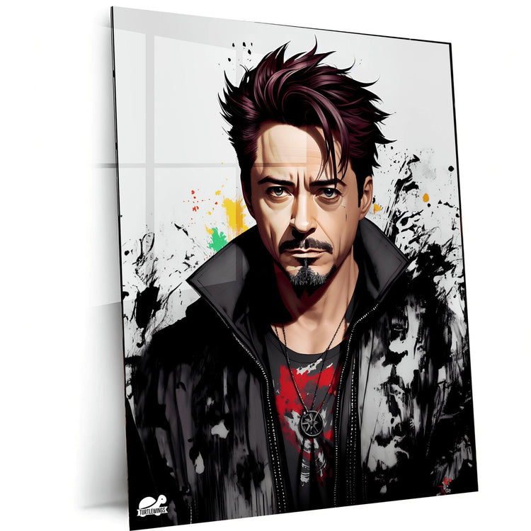 Turtlewings | Robert Downey Jr Marvel Metal Print | Iron Man Wall Art | HD Quality