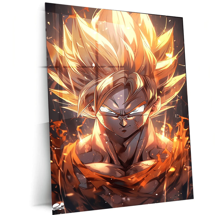 Turtlewings | Goku DBZ Metal Print | Anime Wall Art | HD Quality