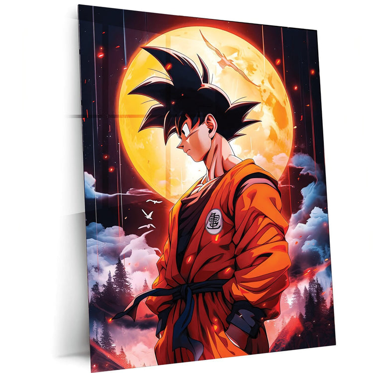 Turtlewings | Goku from DBZ Metal Print | Anime Wall Decor | HD Quality