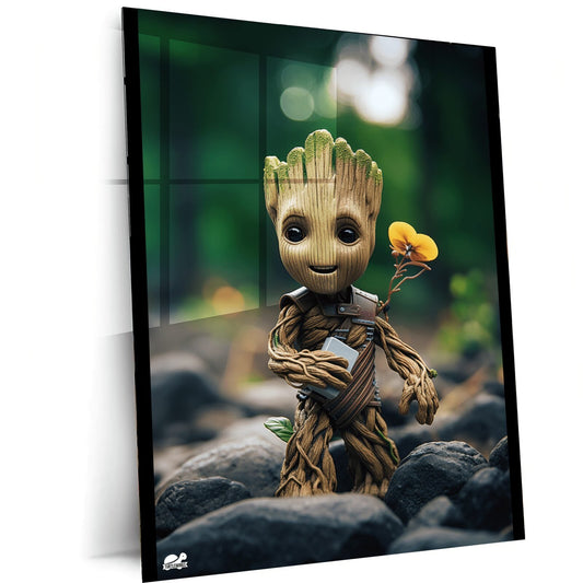 Turtlewings | Groot Marvel Metal Print | Superhero Wall Art | HD Quality