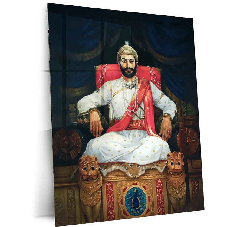 Turtlewings | Shivaji Maharaj Art Metal Print | Historical Wall Art | HD Quality