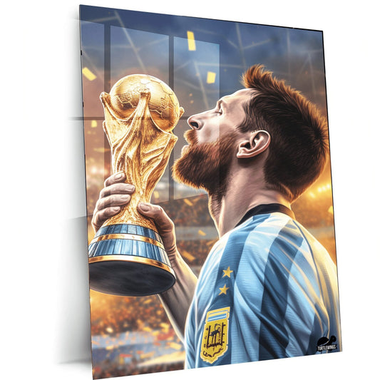 Turtlewings | Lionel Messi Metal Print | Football Legend Wall Art | HD Quality