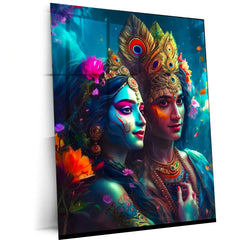 Radha Krishna Metal Poster