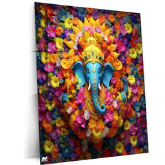 Ganpati Metal Poster | Lord Ganesha Spiritual Wall Art 3