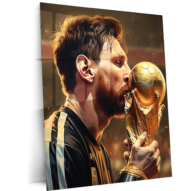 Lionel Messi Metal Poster – GOAT Football Wall Art 7 - TURTLEWINGS 