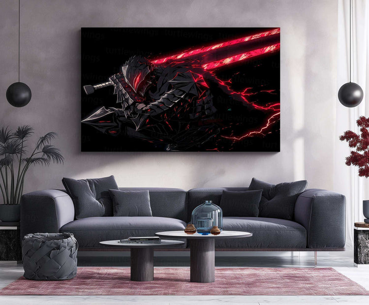 Guts Berserk Neon LED Metal Poster 4 - TURTLEWINGS 