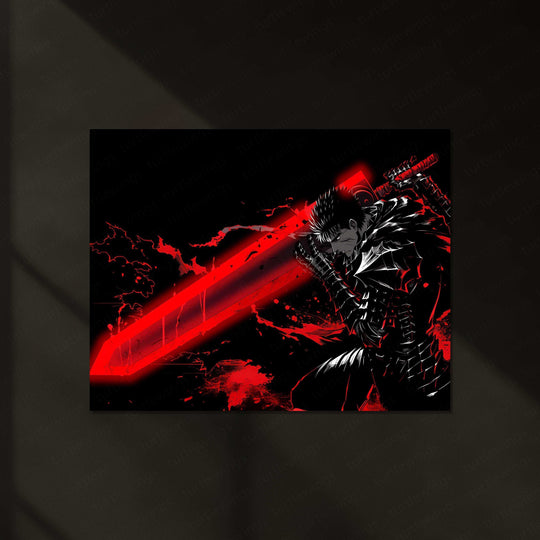 Guts Berserk Neon LED Metal Poster 5 - TURTLEWINGS 