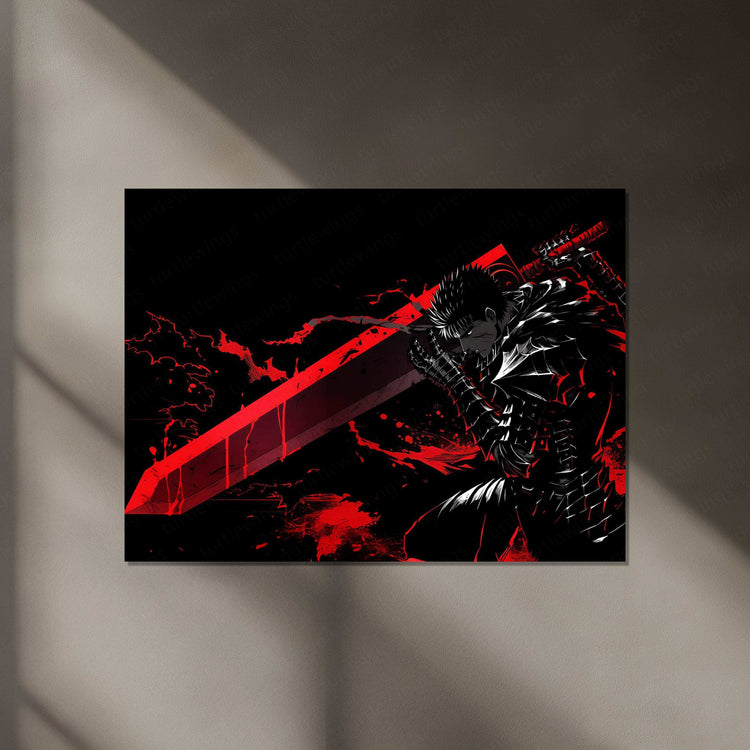 Guts Berserk Neon LED Metal Poster 5 - TURTLEWINGS 