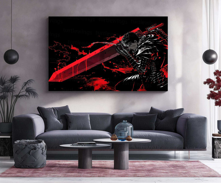 Guts Berserk Neon LED Metal Poster 5 - TURTLEWINGS 