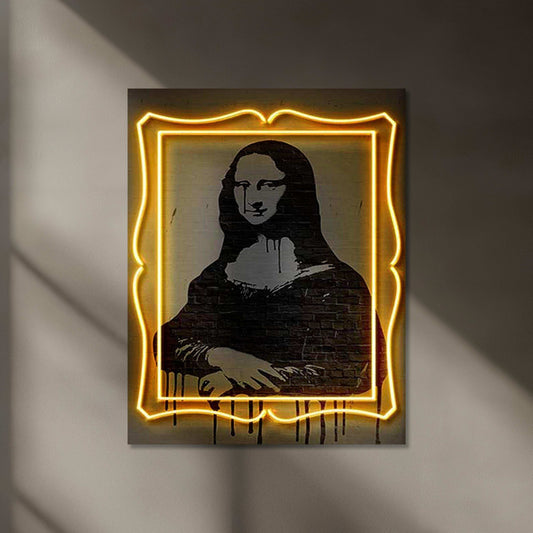 Various Takes on Mona Lisa Neon LED Metal Frame â Iconic Art with a Modern Twist - TURTLEWINGS 