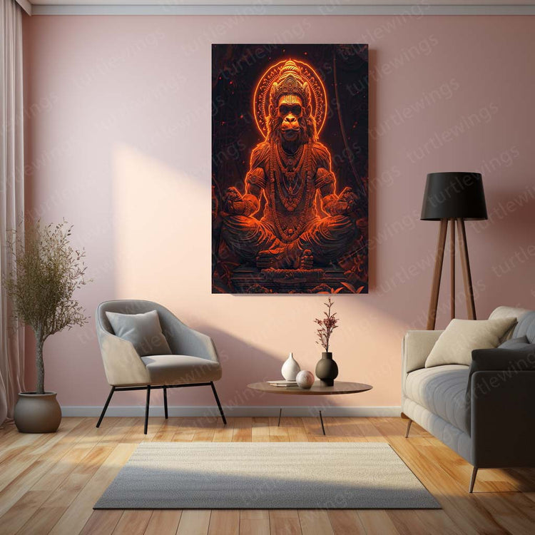 Lord Hanuman Metal Poster 4