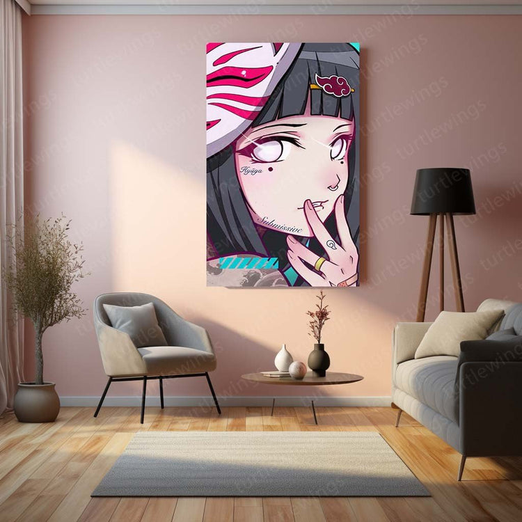 Hinata Metal Poster | Naruto Anime Wall Art | HD Print