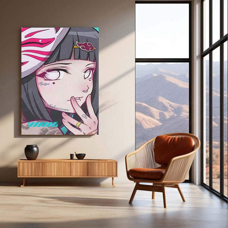 Hinata Metal Poster | Naruto Anime Wall Art | HD Print