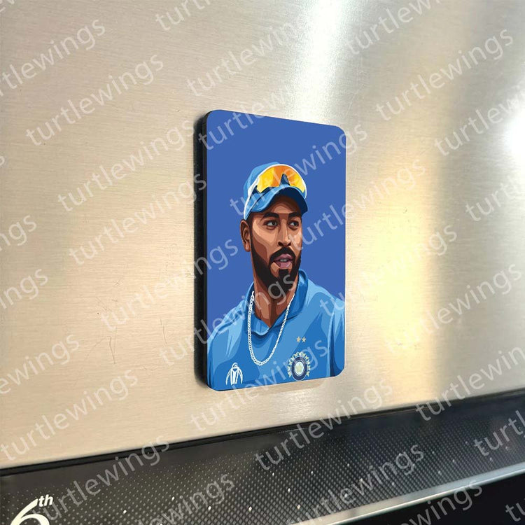 Indian Cricket Team Players Fridge Magnets - Set of 10 l legendary players of the Indian cricket team l MS Dhoni, Rohit Sharma, Suresh Raina, Hardik Pandya, Harbhajan Singh, Yuvraj Singh, Jasprit Bumrah, Ravindra Jadeja, Shikhar Dhawan, and Virat Kohli