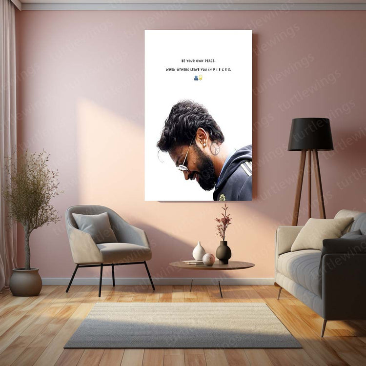 Hardik Pandya Quote Metal Poster | Cricket Inspiration | High-Quality Metal Print