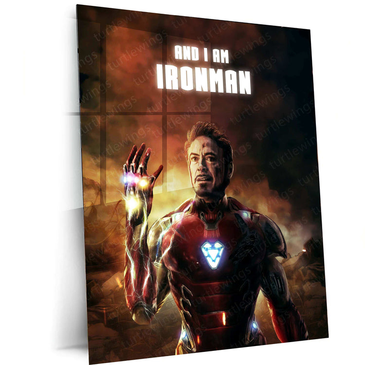 I Am Iron Man Metal Poster – Iconic Marvel Tribute Wall Art | Tony Stark Legacy - TURTLEWINGS 