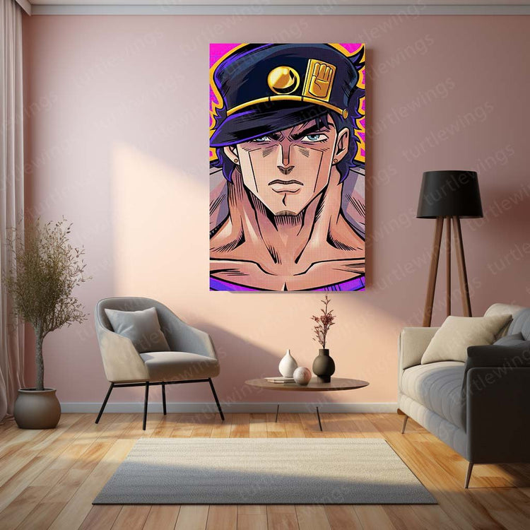 Jotaro Metal Poster | JoJo's Bizarre Adventure Wall Art | HD Print