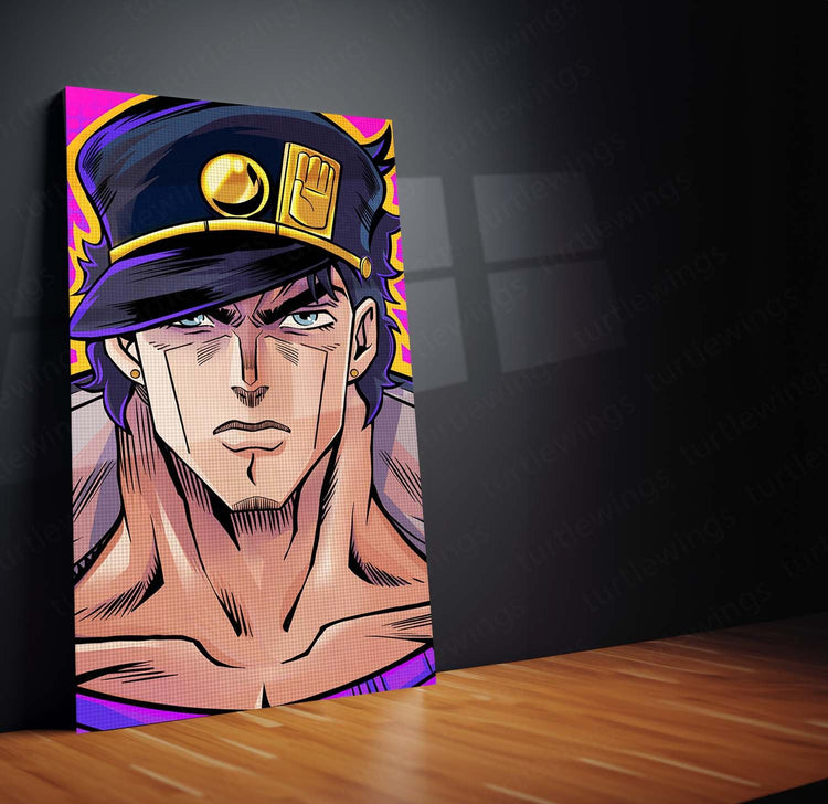 Jotaro Metal Poster | JoJo's Bizarre Adventure Wall Art | HD Print