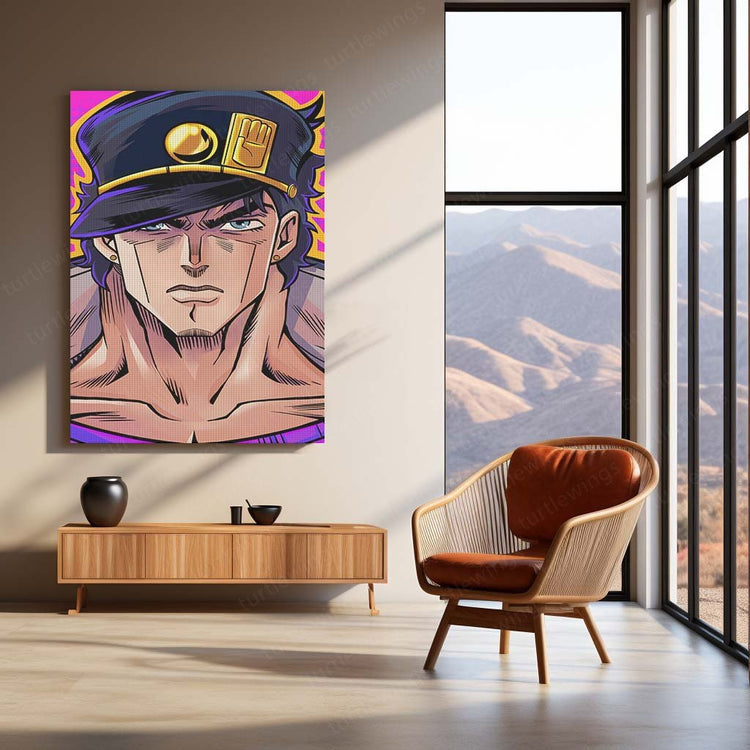 Jotaro Metal Poster | JoJo's Bizarre Adventure Wall Art | HD Print