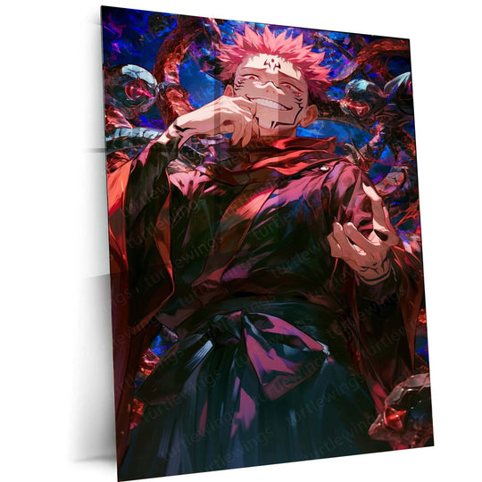 Sukuna Metal Poster | Jujutsu Kaisen Wall Decor | HD Print 2