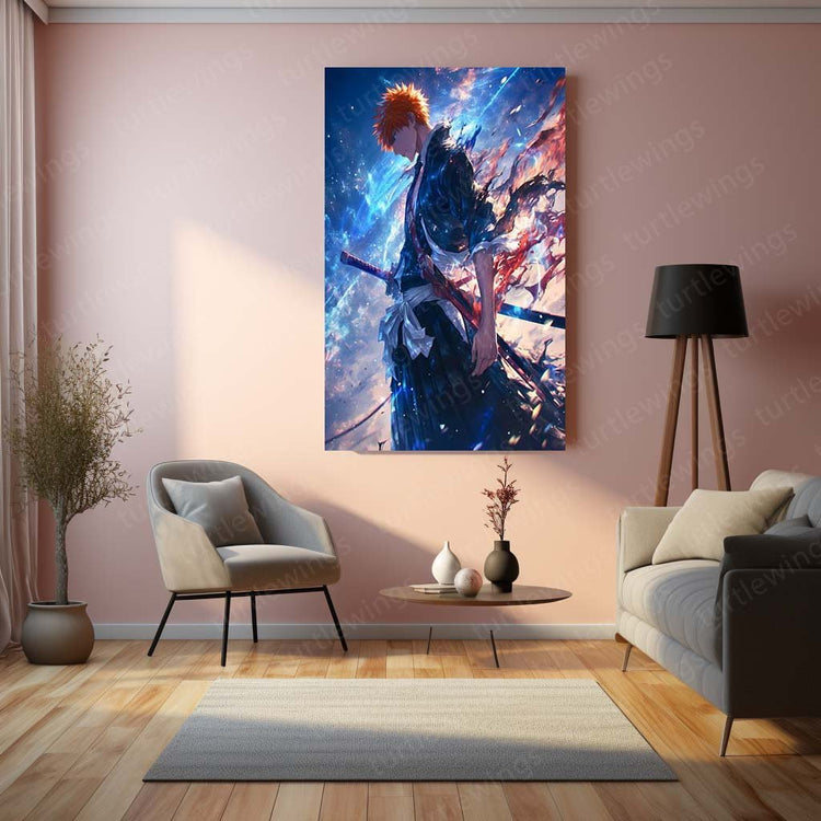 Ichigo Kurosaki Metal Poster | Bleach Wall Art | HD Print