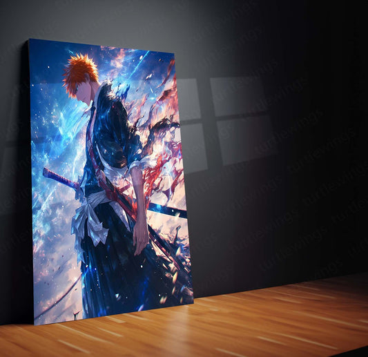 Ichigo Kurosaki Metal Poster | Bleach Wall Art | HD Print