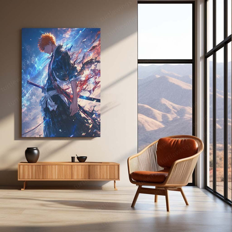 Ichigo Kurosaki Metal Poster | Bleach Wall Art | HD Print