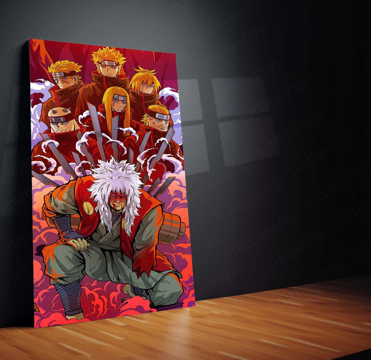 Jiraiya Metal Poster | Naruto Anime Wall Art | HD Print