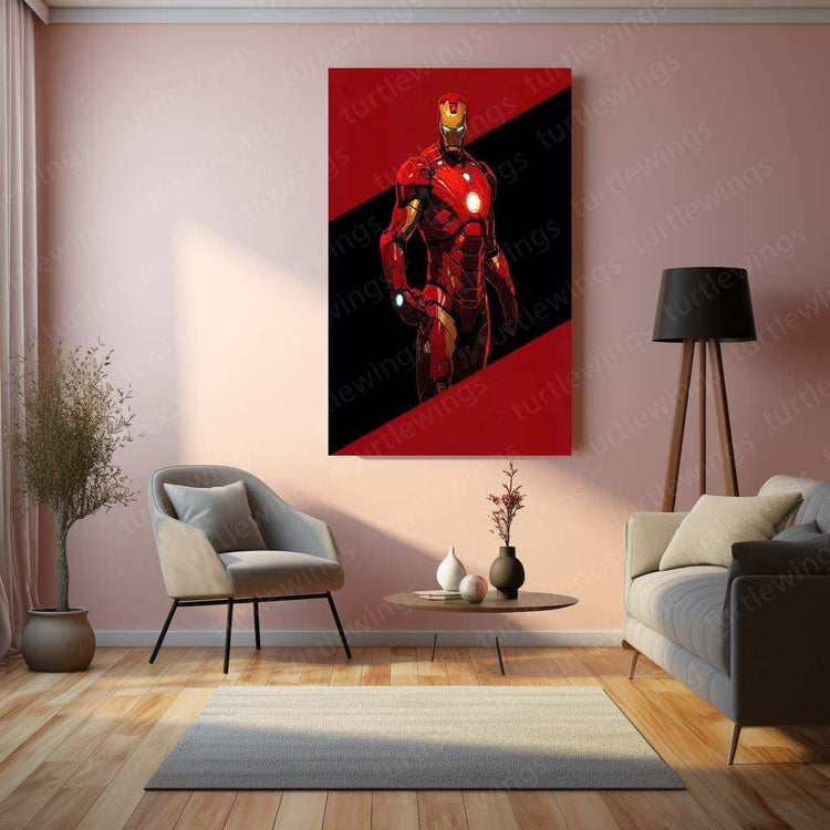 Iron Man Metal Poster – Marvel Superhero Wall Art | Tony Stark Legacy Decor 5 - TURTLEWINGS 