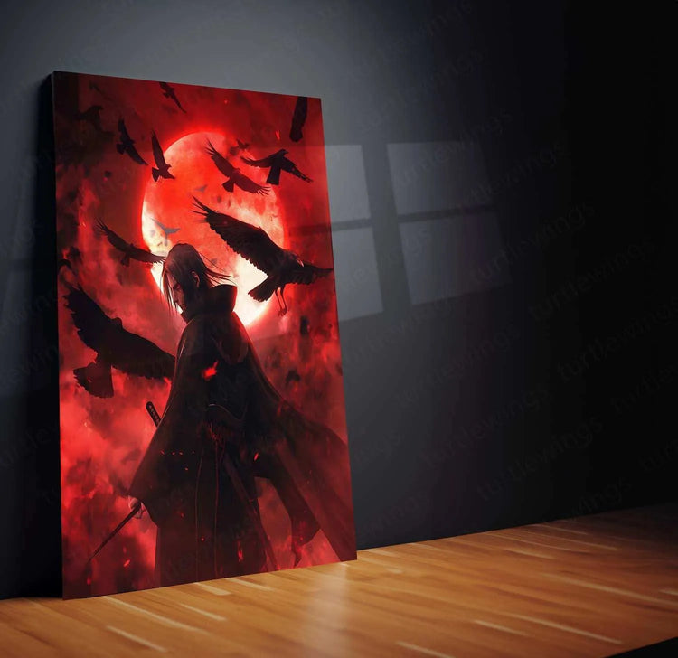 Itachi Uchiha Metal Poster – Akatsuki Anime Wall Art | Naruto Shippuden Decor - TURTLEWINGS 