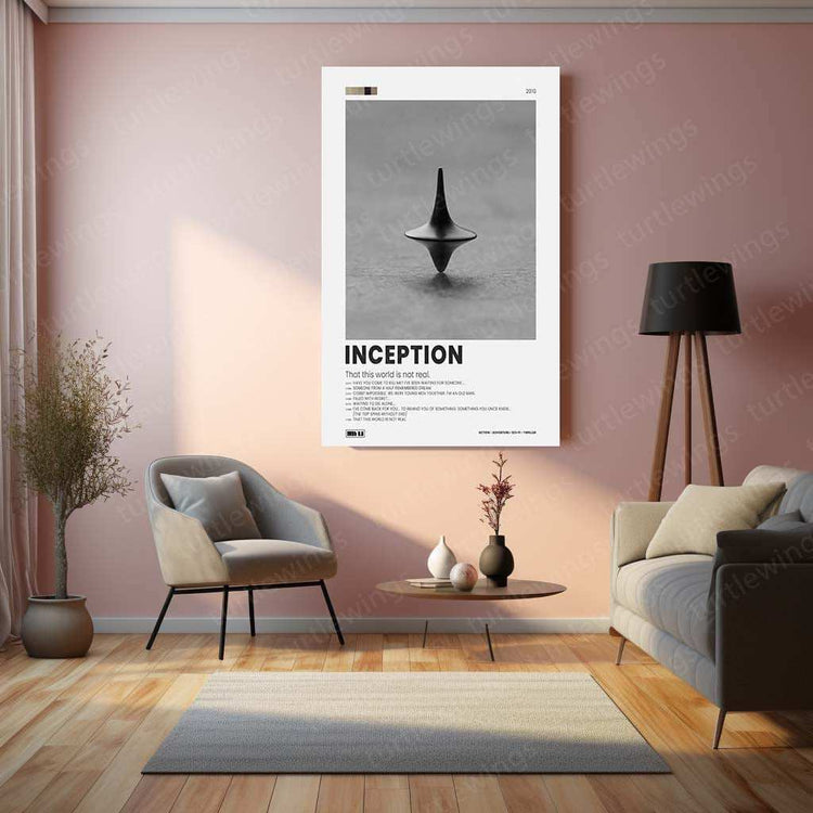 Inception Metal Poster | Sci-Fi Movie Wall Art | Dream Within a Dream Decor - TURTLEWINGS 