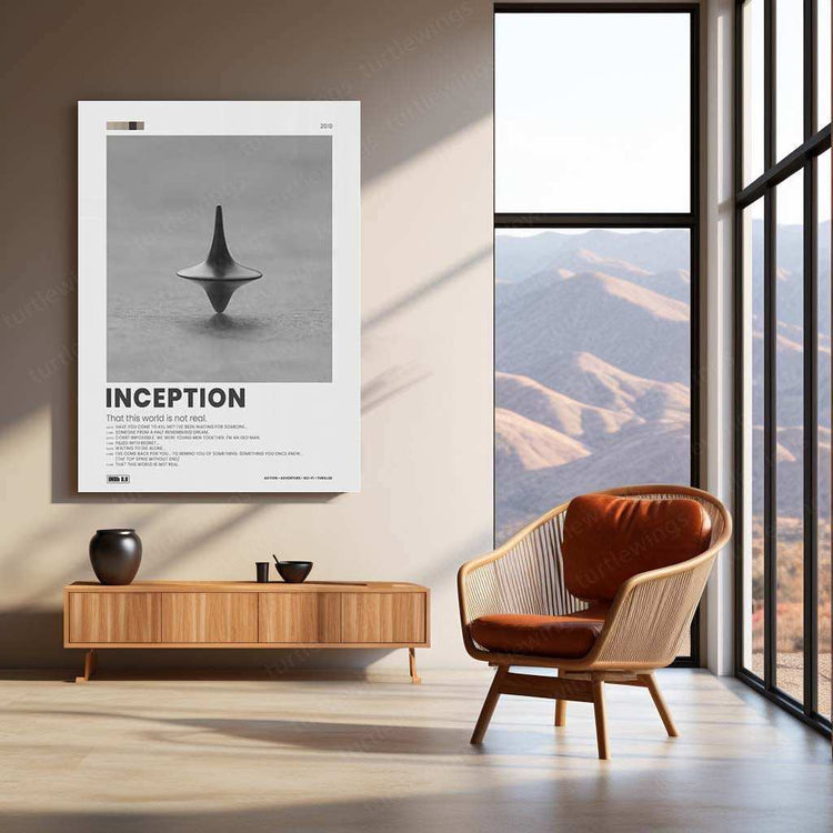 Inception Metal Poster | Sci-Fi Movie Wall Art | Dream Within a Dream Decor - TURTLEWINGS 