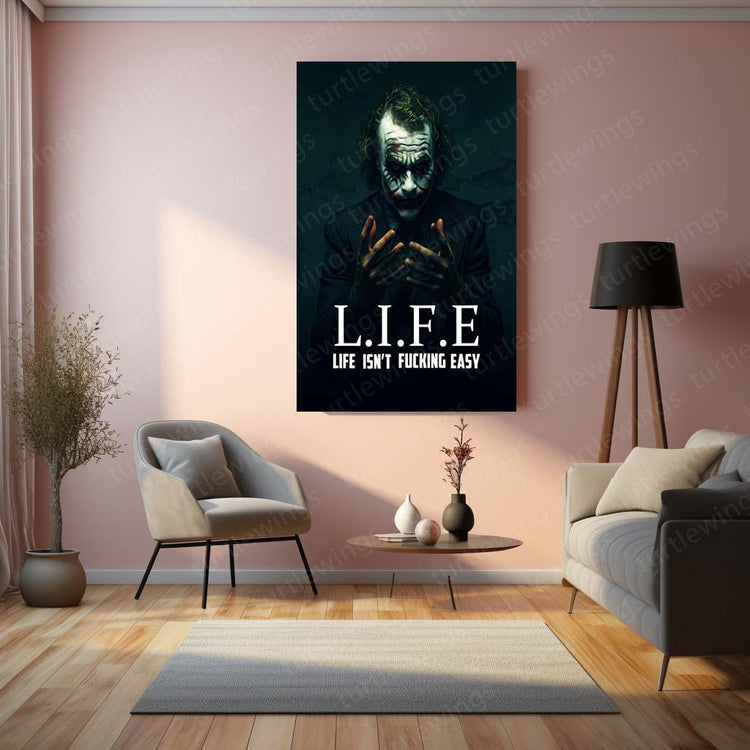 Joker 'Life ' Quoted Metal Poster | DC Universe | Turtlewings Art