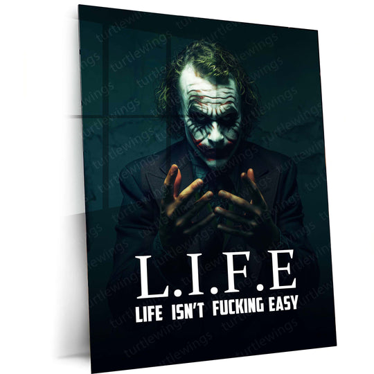 Joker 'Life ' Quoted Metal Poster | DC Universe | Turtlewings Art