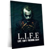 Joker 'Life ' Quoted Metal Poster | DC Universe | Turtlewings Art