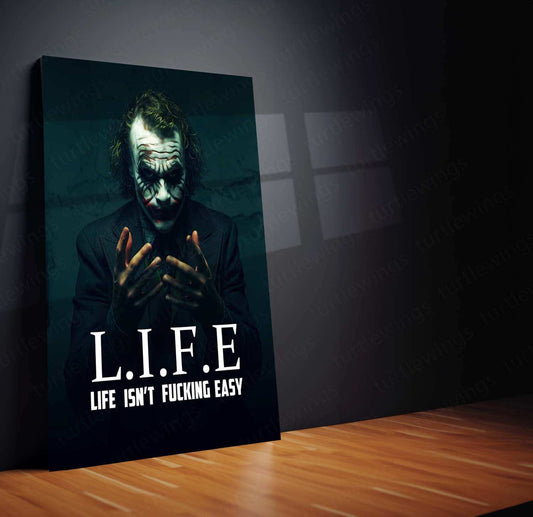 Joker 'Life ' Quoted Metal Poster - TURTLEWINGS 