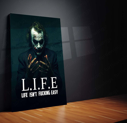 Joker 'Life ' Quoted Metal Poster | DC Universe | Turtlewings Art