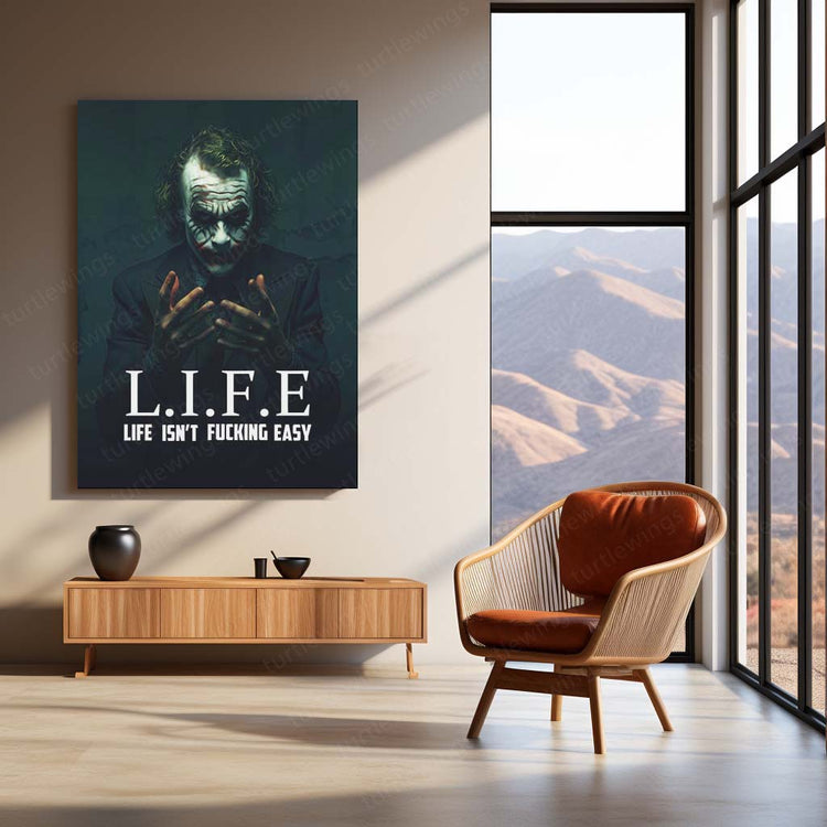 Joker 'Life ' Quoted Metal Poster | DC Universe | Turtlewings Art