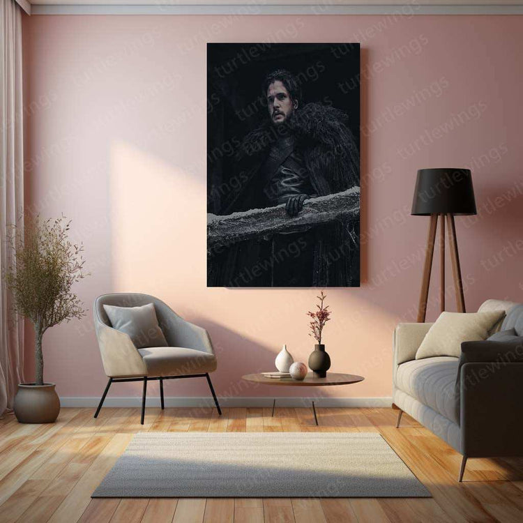 Jon Snow Metal Poster – Game of Thrones Wall Art | The King in the North Decor - TURTLEWINGS 