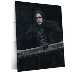 Jon Snow Metal Poster – Game of Thrones Wall Art | The King in the North Decor