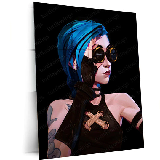 Jinx Metal Poster – Arcane & League of Legends Wall Art - TURTLEWINGS 