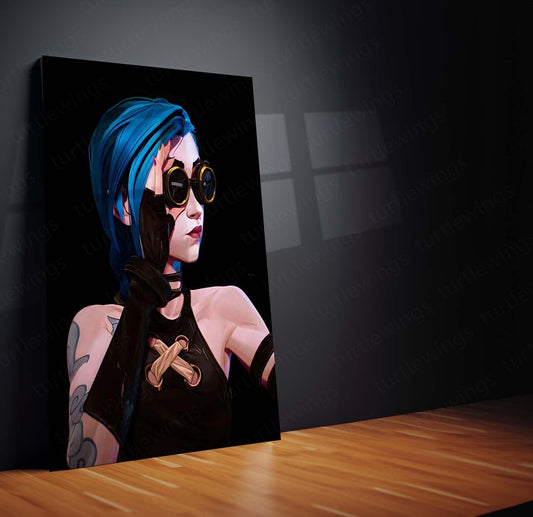 Jinx League of Legends Metal Poster | Bold Gaming Art | High-Quality Metal Print